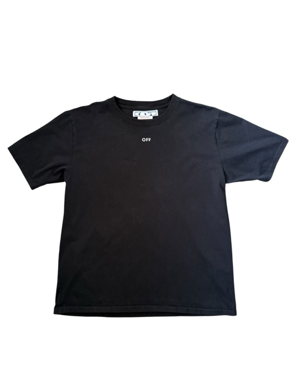 Off White Black Arrow Floral Print Lilies Logo Heavy Weight 
T Shirt